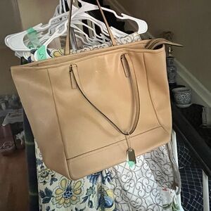 Coach Tan Leather Tote Bag
